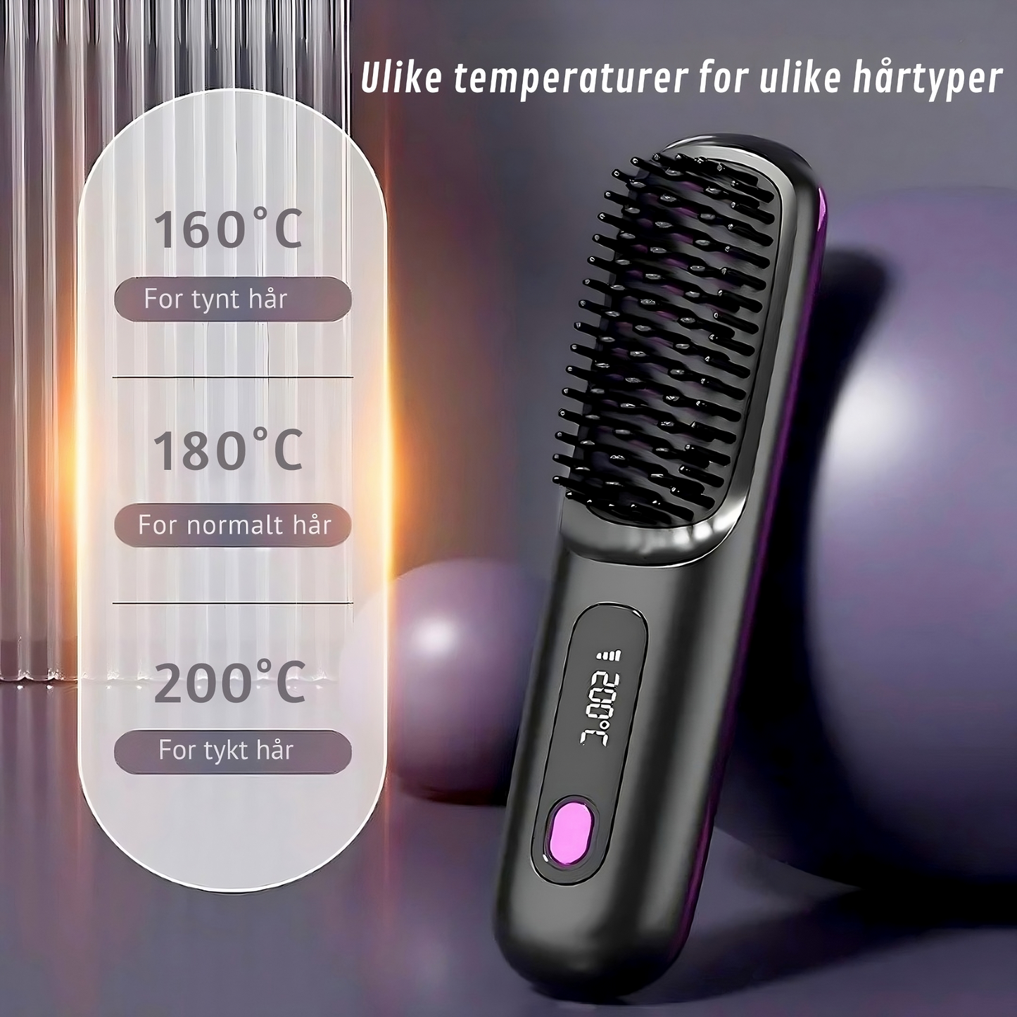 Trådløs Varmebørste